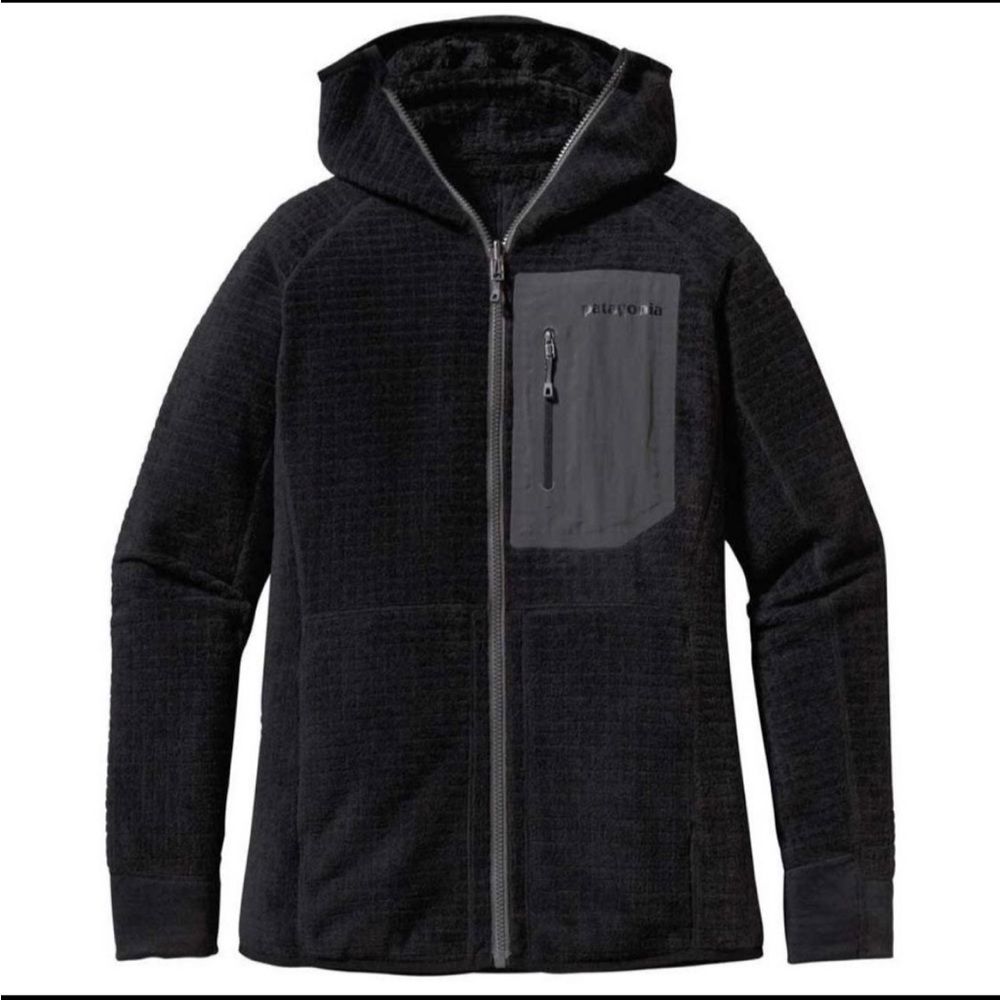 Patagonia R3 Reversible Regulator Fleece Hoody - Black - Size Medium - RARE
